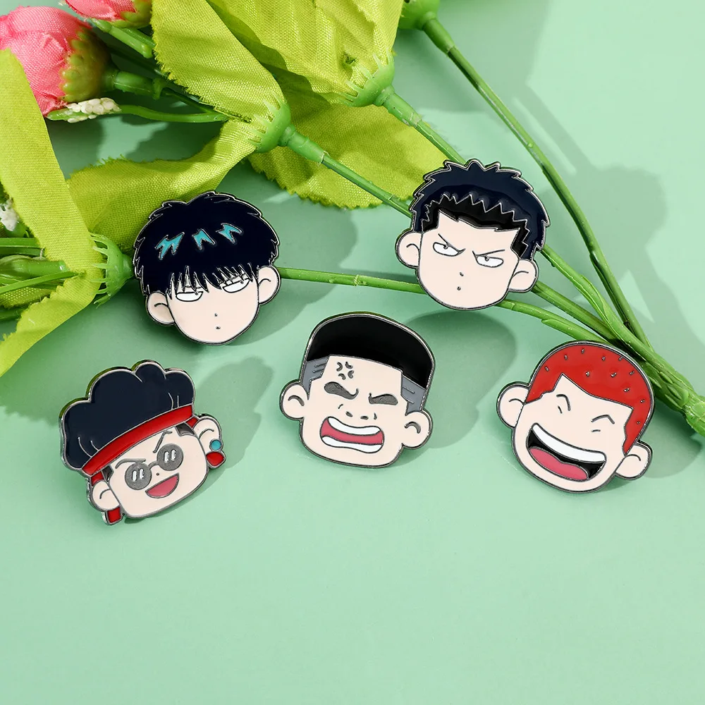 Classic Anime Slam Dunk Figure Enamel Pin Cute Brooch for Men Boys Fans Collection Accessories Gifts