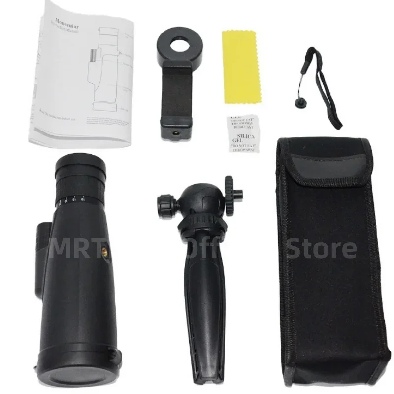 Monocular táctico HD 10-30x50 con trípode y adaptador para smartphone - imagen 4