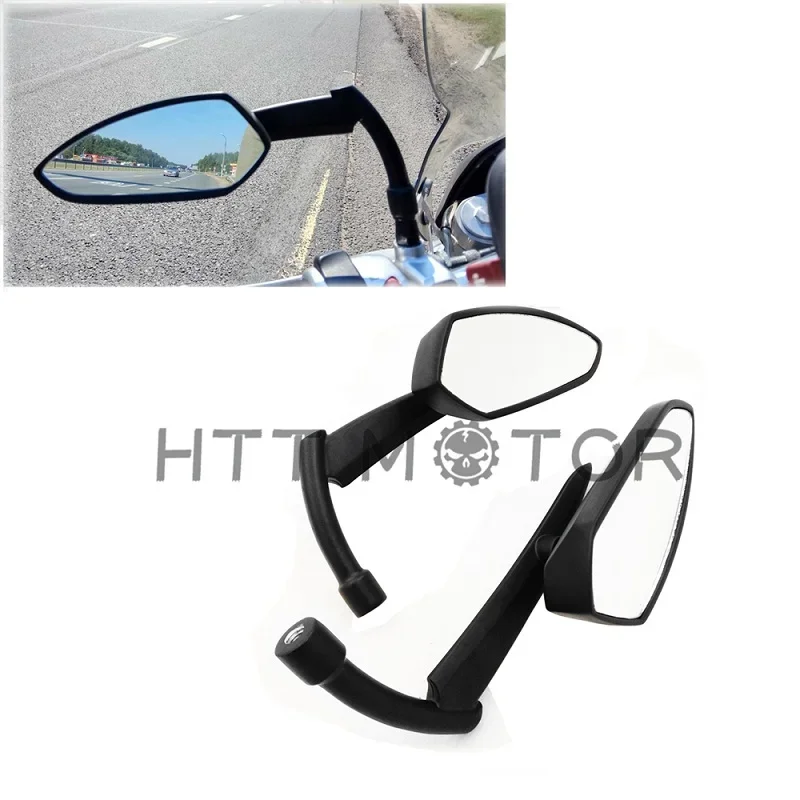 Motorcycle Mirror For Motorcycle Harley Yamaha Suzuki Intruder Volusia Boulevard BLACK Spear Blade Rearview Mirror