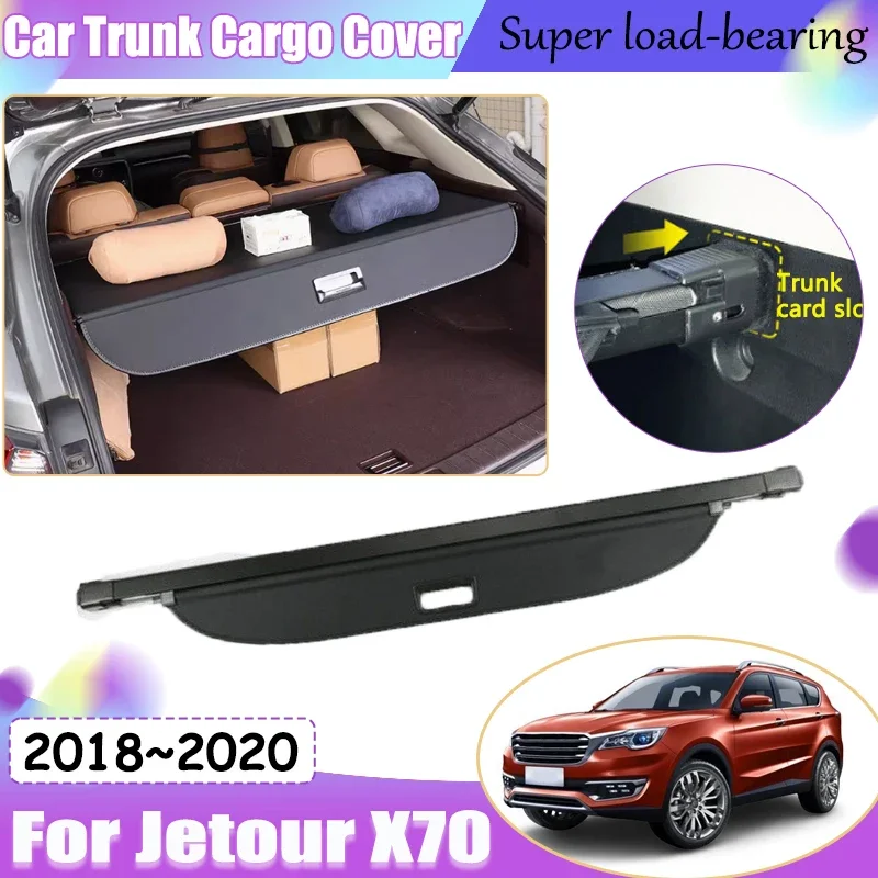 Car Trunk Curtain For Jetour X70 EV MASTA Soueast DX8 2018 2019 2020 Rear Curtain Retractable Space Curtain Interior Accessories