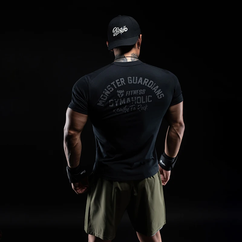 DROZENO Quick-drying Short-sleeved Summer Men's Slim-fit Moisture-wicking Comprehensive Training Fitness Short-sleeved