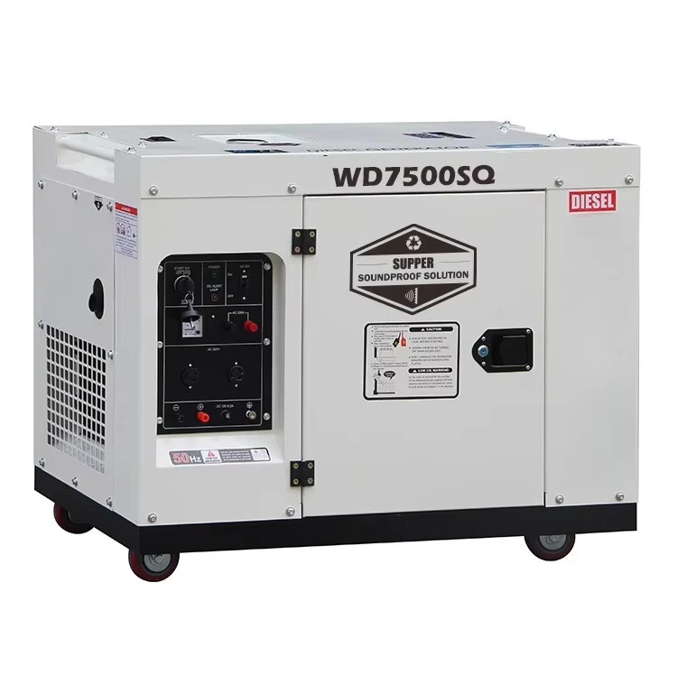 Silent ‘Diesel Generator 7.5kva for Home Use ATS Options 50/60Hz Frequency 240V/230V Rated Voltage for Power Outages Emergencies