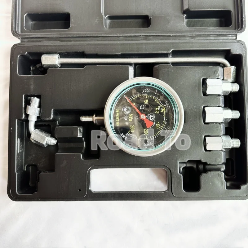 

250Mpa Diesel Common Rail Pump Plunger Pressure Test Gauge 2500bar Pressure Meter Tool Set