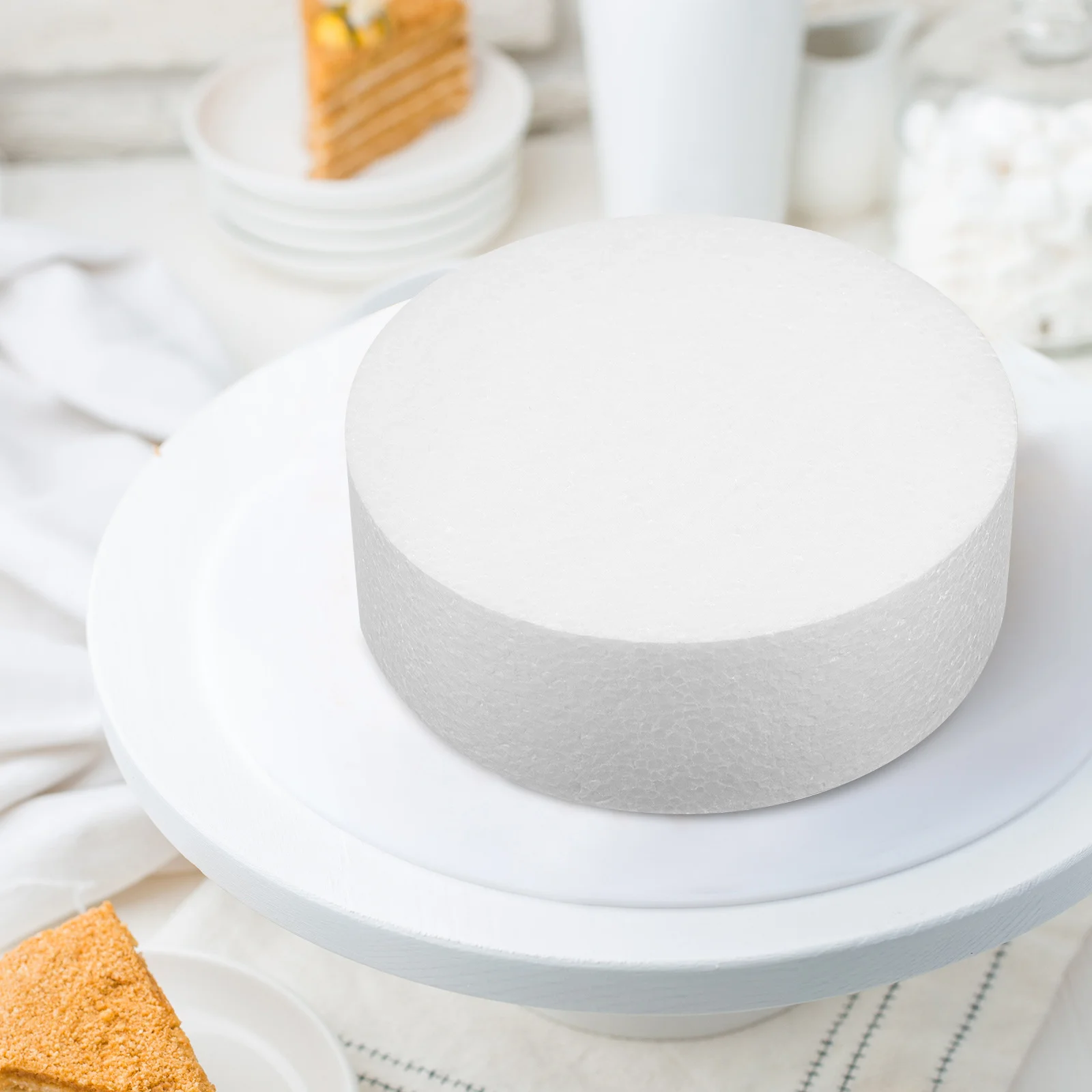 

7 pcs Round Discs High-Density Cylinder Foam For Crafts Cake Decoration Sculpture Diy Projects Craft Supplies Foam Shapes For