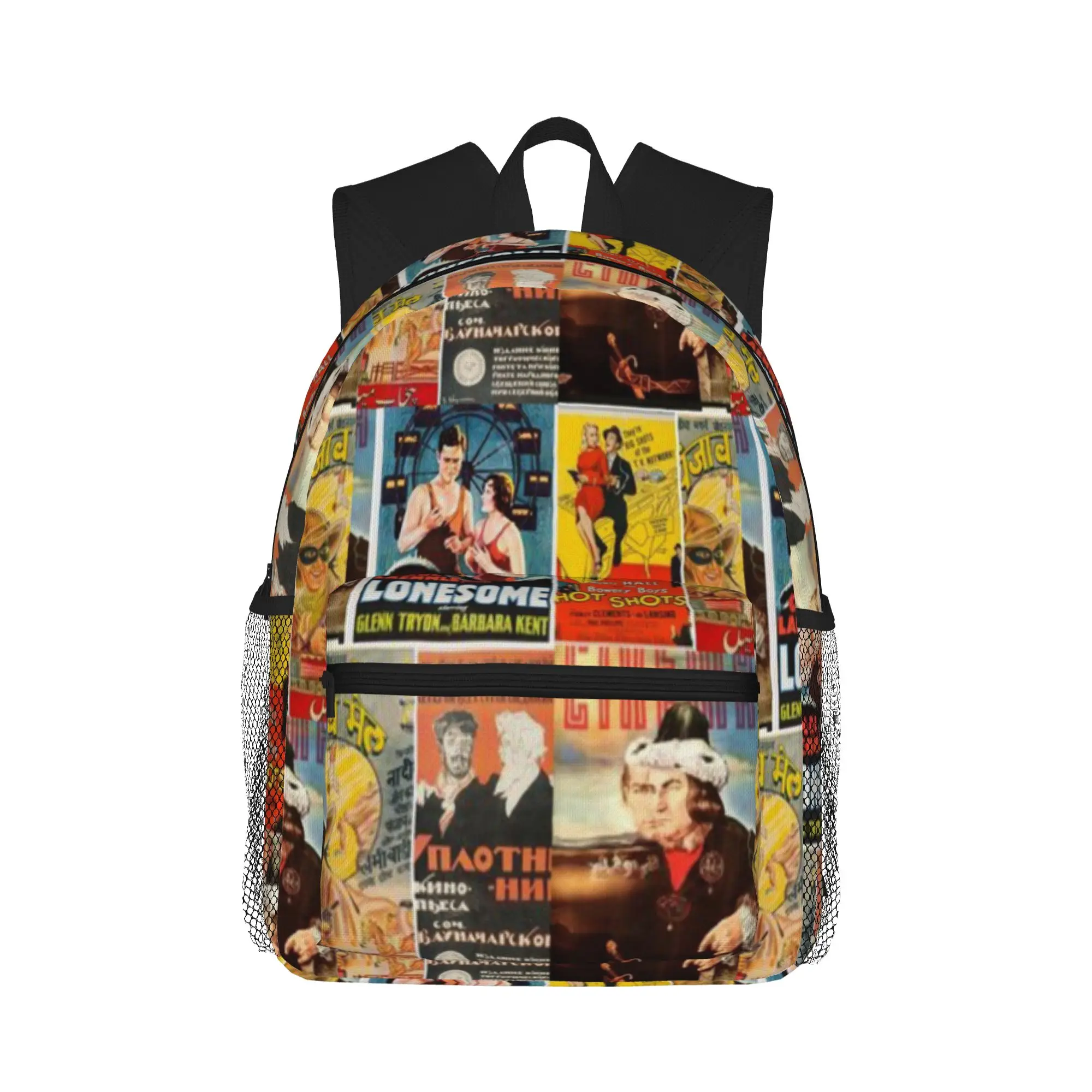 Vintage Movies Picture Montage  14  Casual Backpack for Students and Adults Feminina backpack