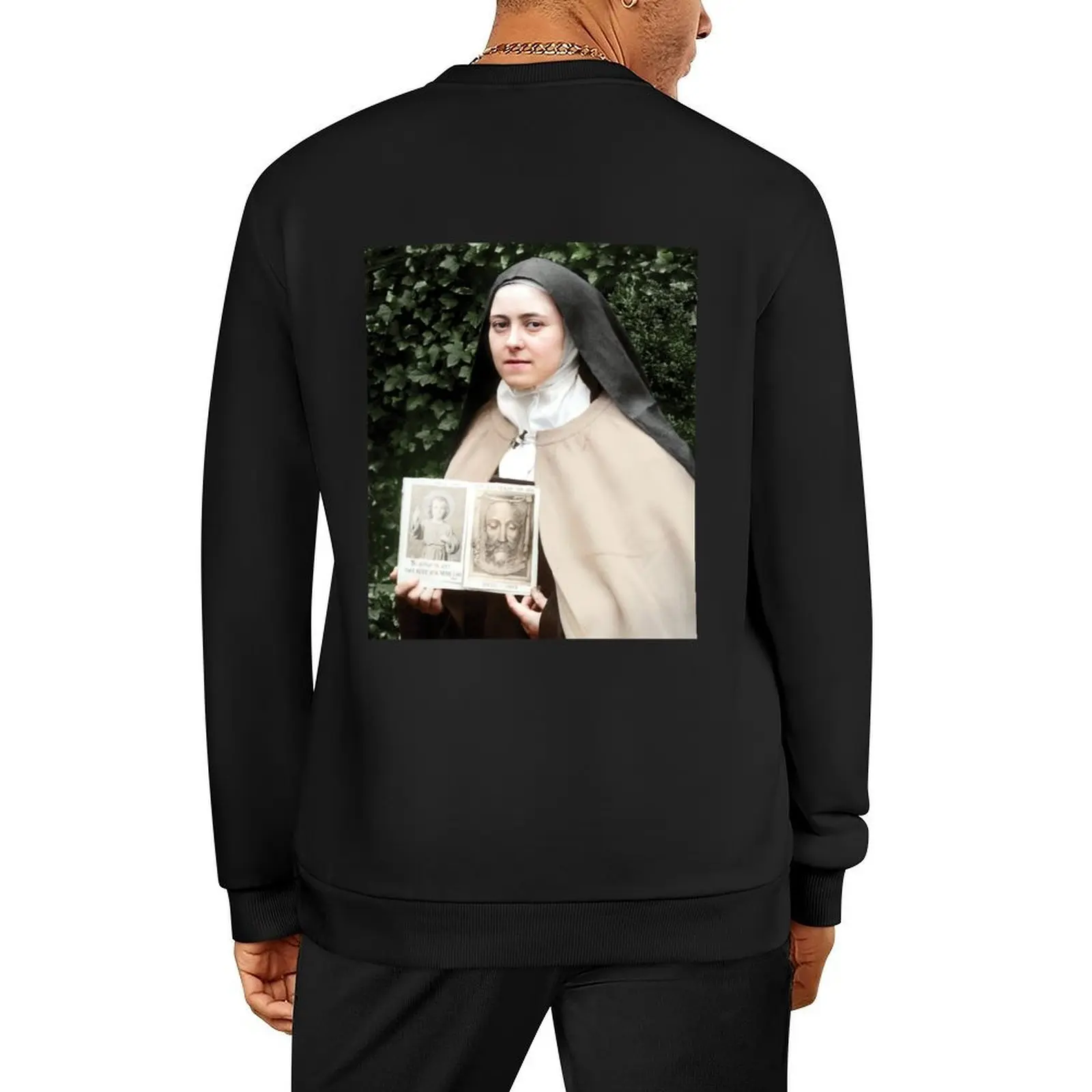 

St Therese of the Child Jesus and the Holy Face the little flower photo in colour, catholic and Christian gifts, little Pullover