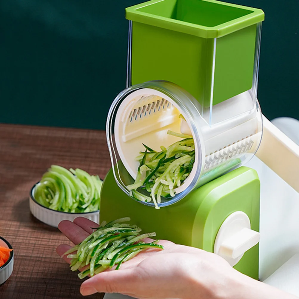 

Multi-Functional Vegetable Grater Slicer Kitchen Manual Rotation Stainless Steel ABS Pet PP Efficient Time Saving