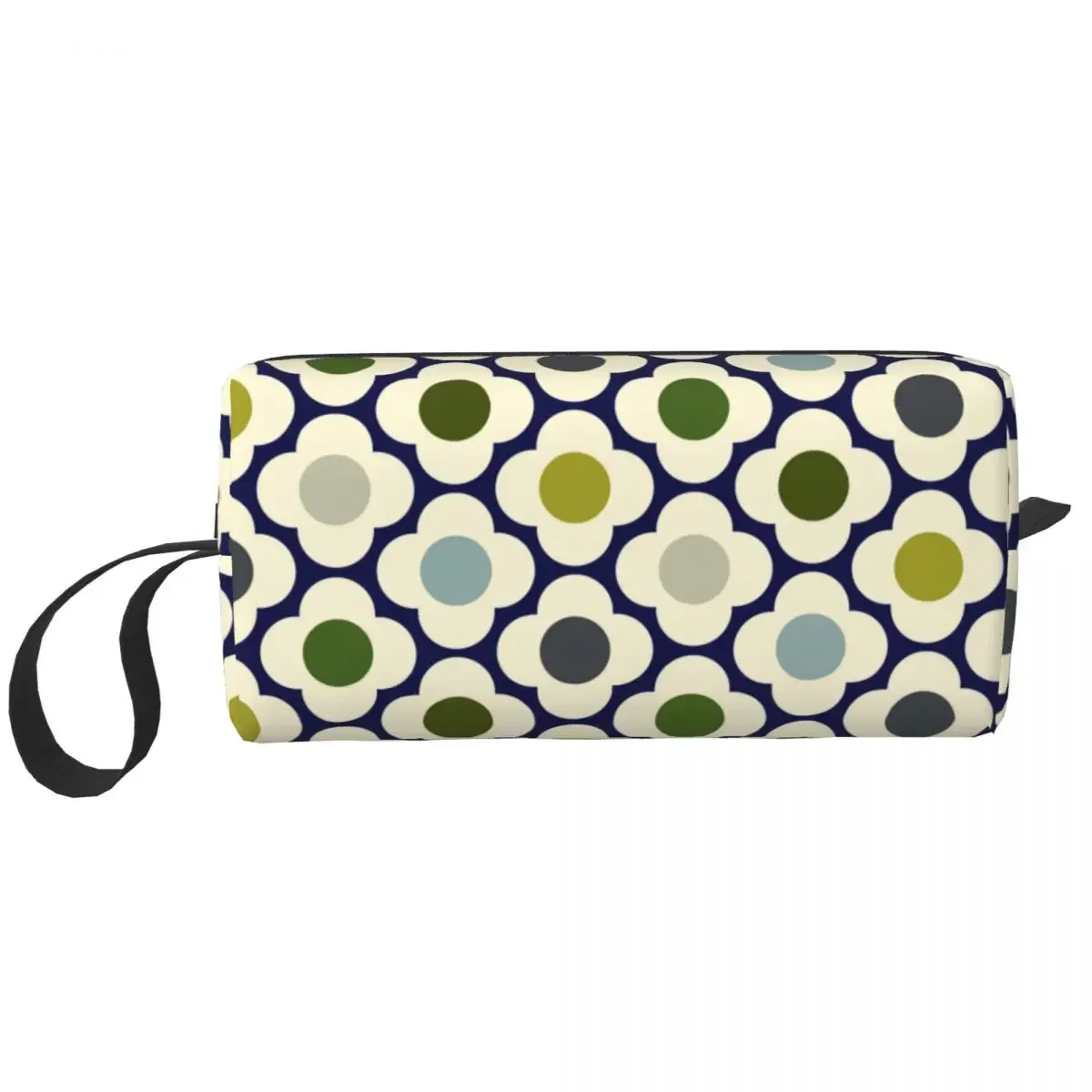 Custom Orla Kiely Spot Flower Ditsy Blue Multi Cosmetic Bag Women Kawaii Big Capacity Makeup Case Beauty Storage Toiletry Bags