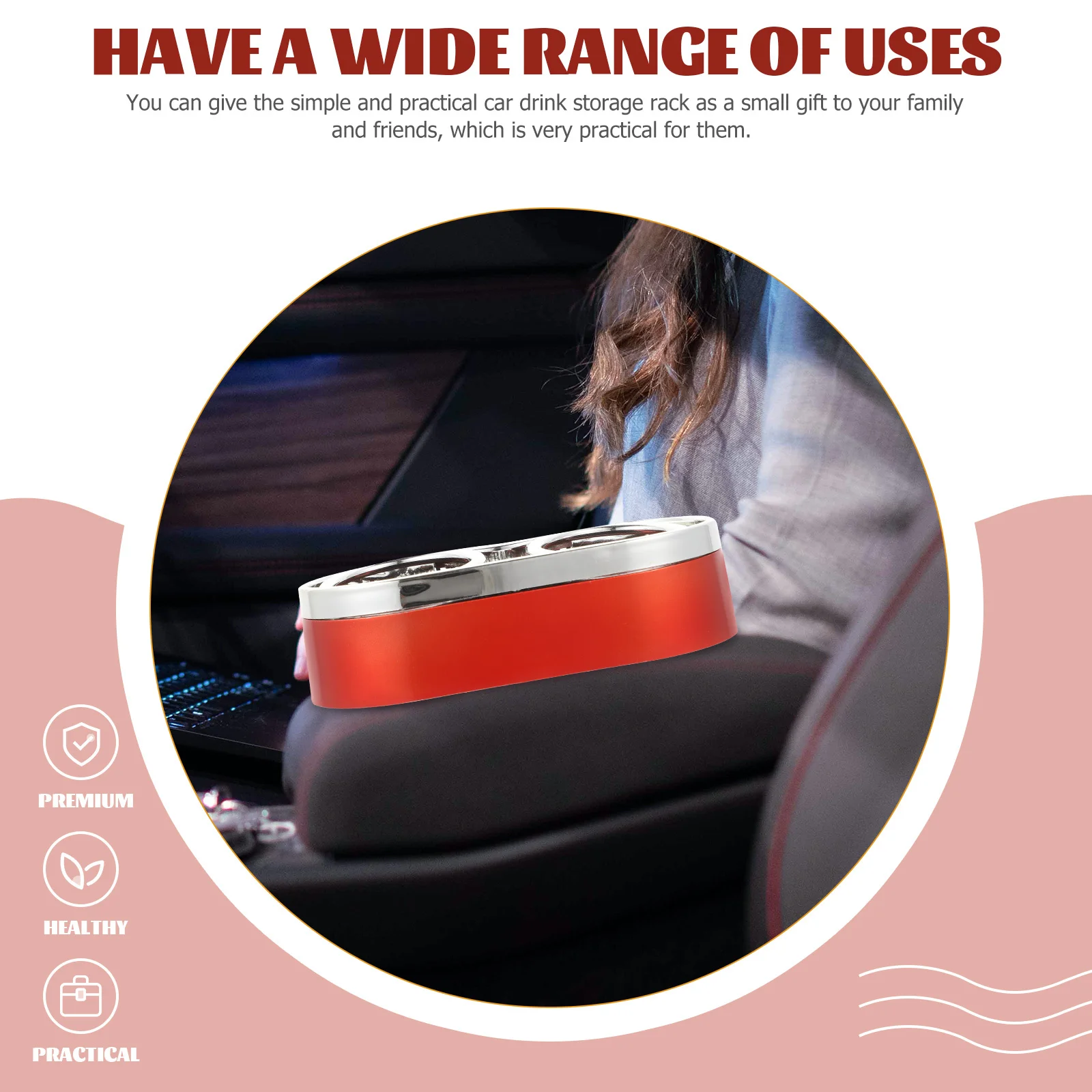 

2Pcs Car Drink Holder Sturdy Durable Auto Dual Cup Holder Beverage Organizer Car Accessories Auto Drink Beverage Organizer