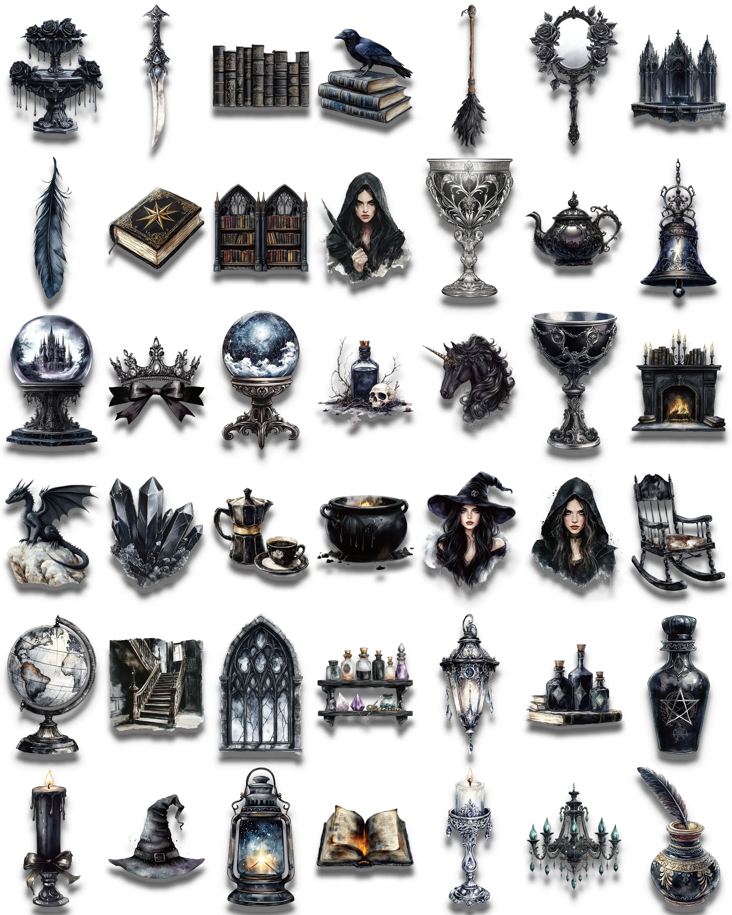 50PCS Vintage Magic Stickers for Notebooks, Drinking Glasses, Guitars, Skateboards, Phones, Tablets, and More. image 5