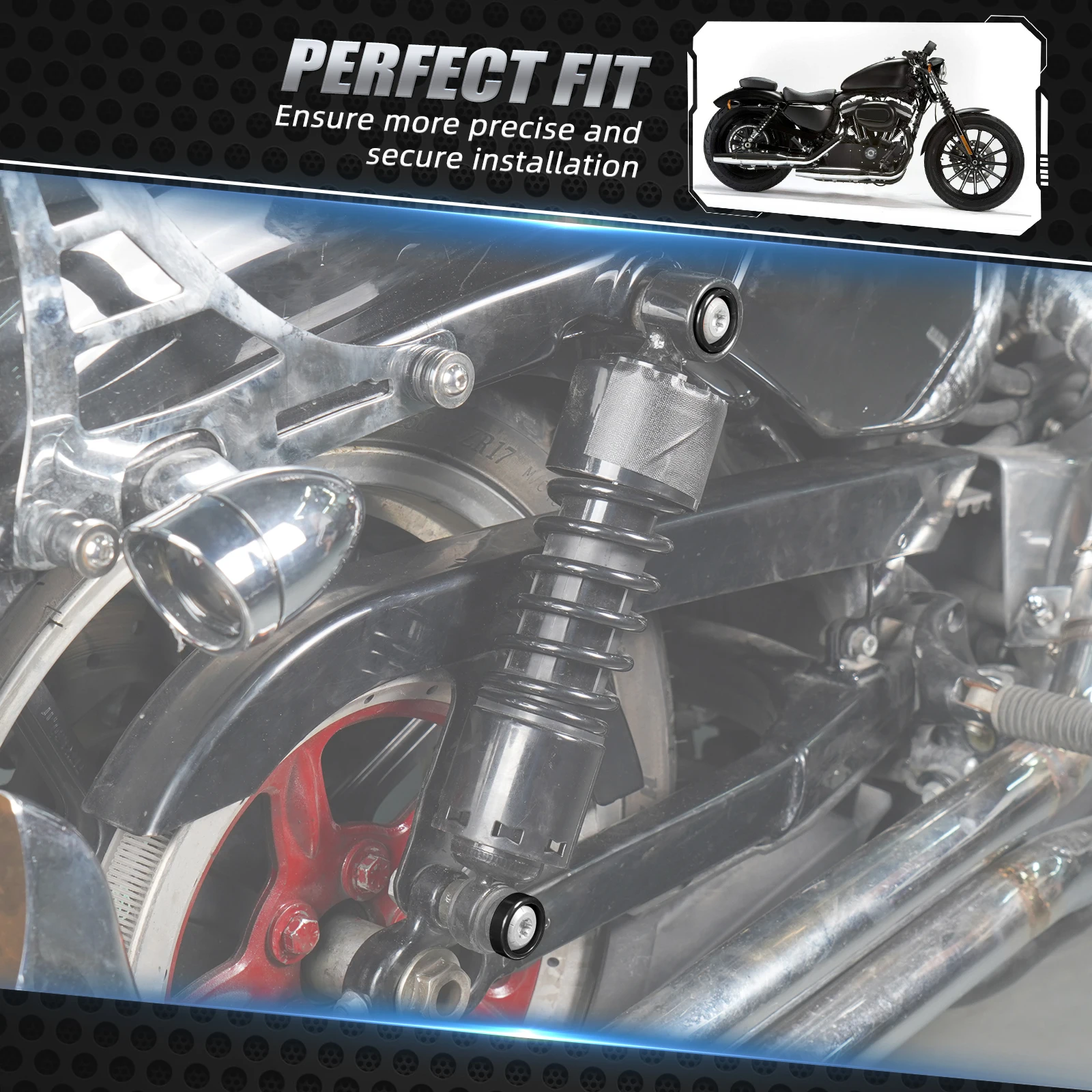 Untuk Harley Iron 1200 XL1200NS 2018-2021 Iron 883 2016-2022 belakang Shock Absorber baut cincin untuk Harley Sportster 1200 Custom 16-20