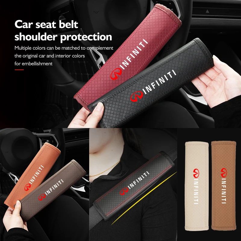 Coussin de ceinture de sécurité pour voiture Infiniti, protection d'épaule pour ceinture de sécurité Q70L QX50 Q50 QX30 QX60 QX80 Q60 Q30 QX70 Q70 G37 G35