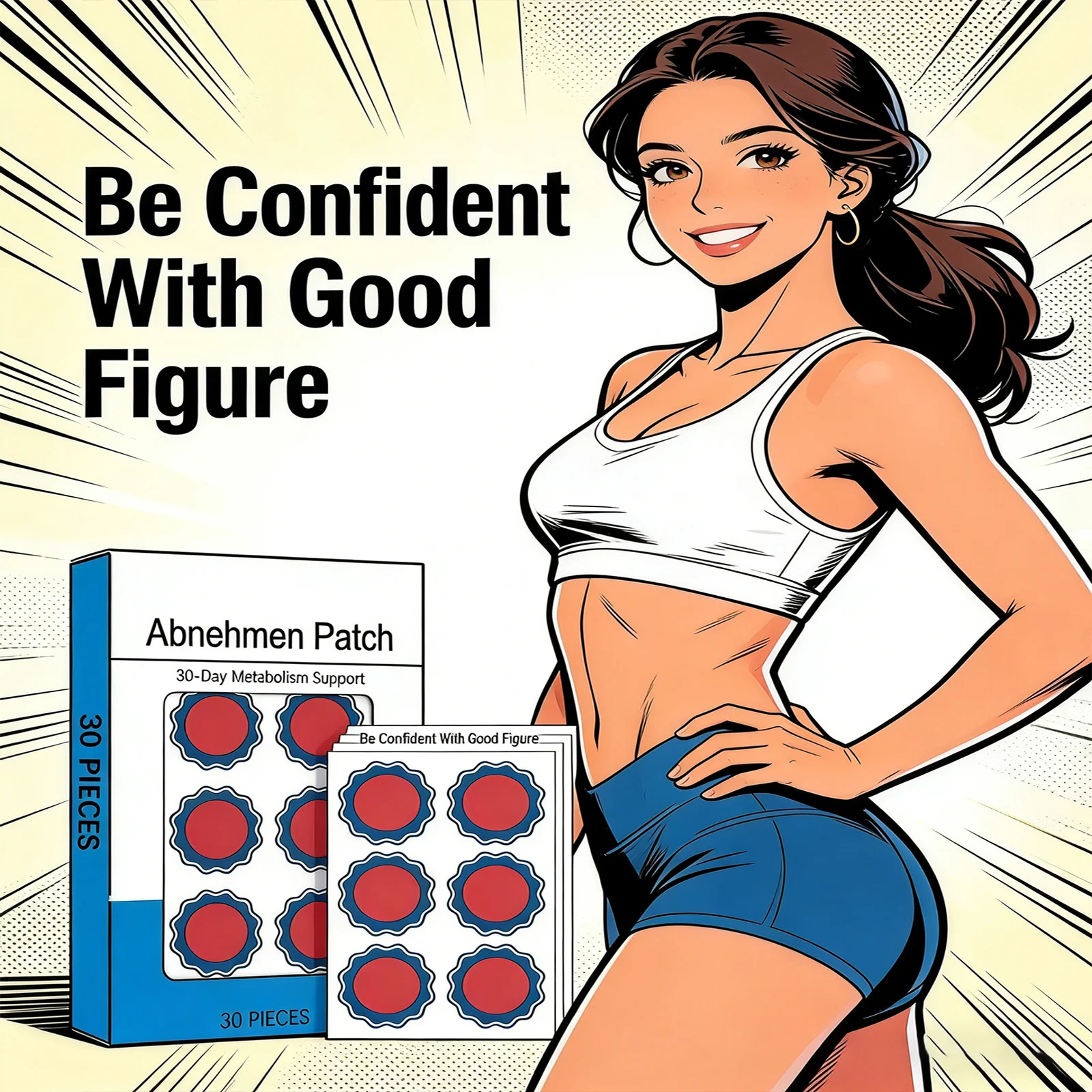 Amz Body Care Patch Stimulating Metabolism Creating Graceful Figure Curve Body Shaping Weight Control Assistance Abnehmen Patch