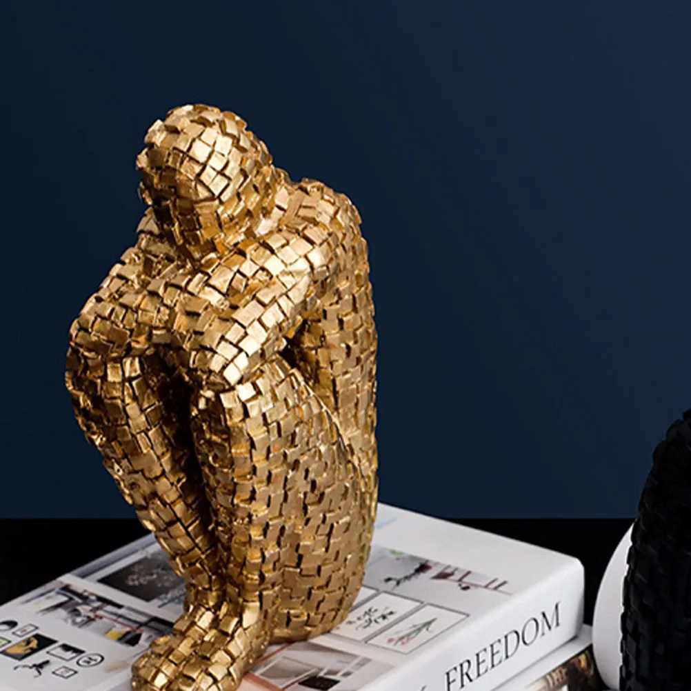 Plaster Sculpture Statue For Home Office Desk Abstract Sculpture Decor Iron Art Decor Small Shelf Table Centerpiece