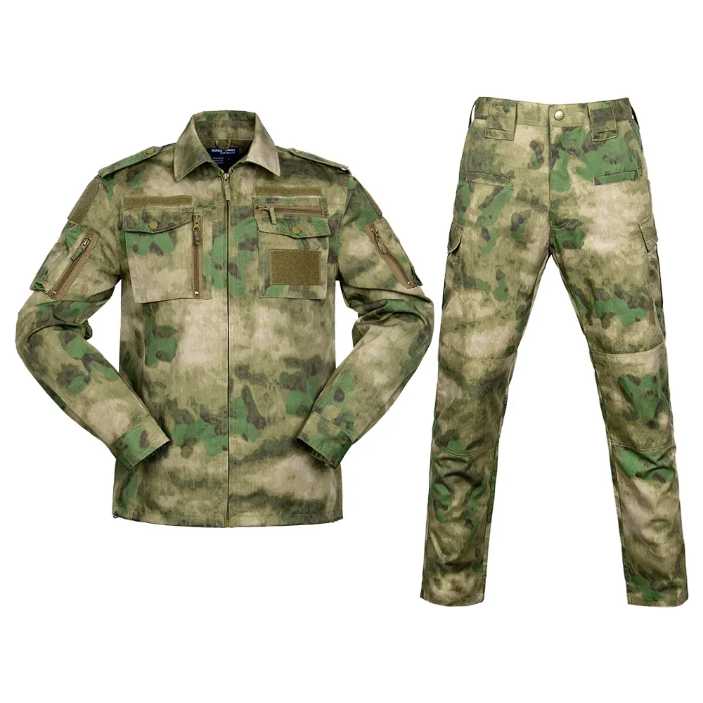 Tactical BDU Shirt Pants Set Camo Uniform Outdoor Training Hiking Hunting Clothes Airsoft Sniper Clothing Combat Ghillie Suit