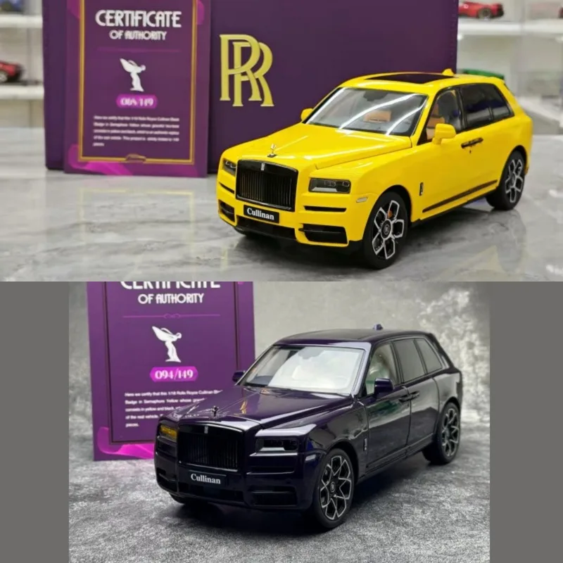 OEM 1:18 Rolls-Royce Cullinan alloy fully open limited edition collector's car model, for boys as a collection or decorative toy