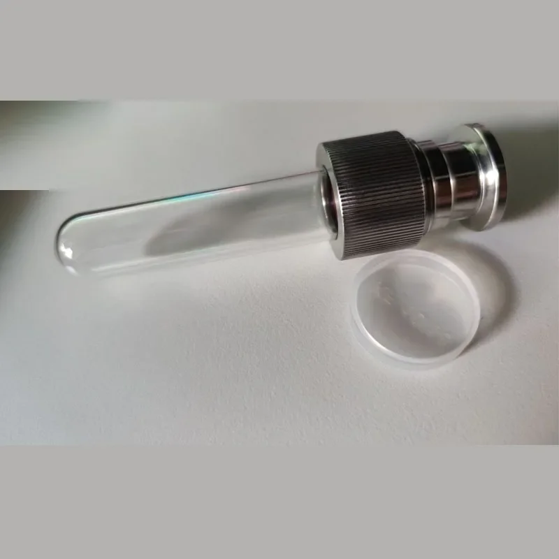 Customized KF16 test tube adapter kf25 to vacuum test tube adapter KF to quartz tube adapter with 200 micron filter