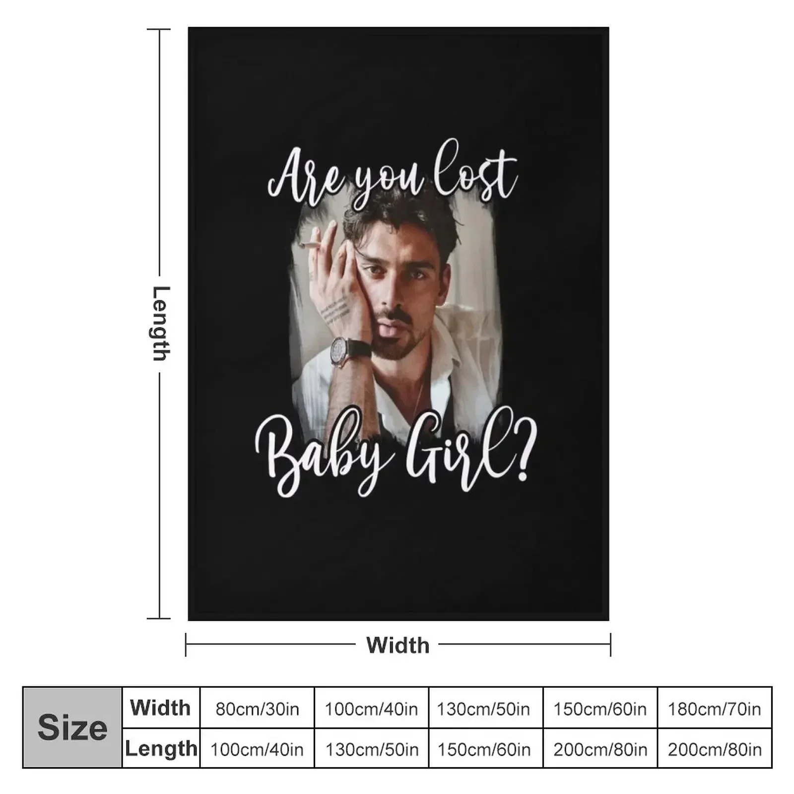 Are you lost baby girl cute funny Netflix 365 dni days massimo movie Laura Poland Throw Blanket Summer Beddings Large Blankets