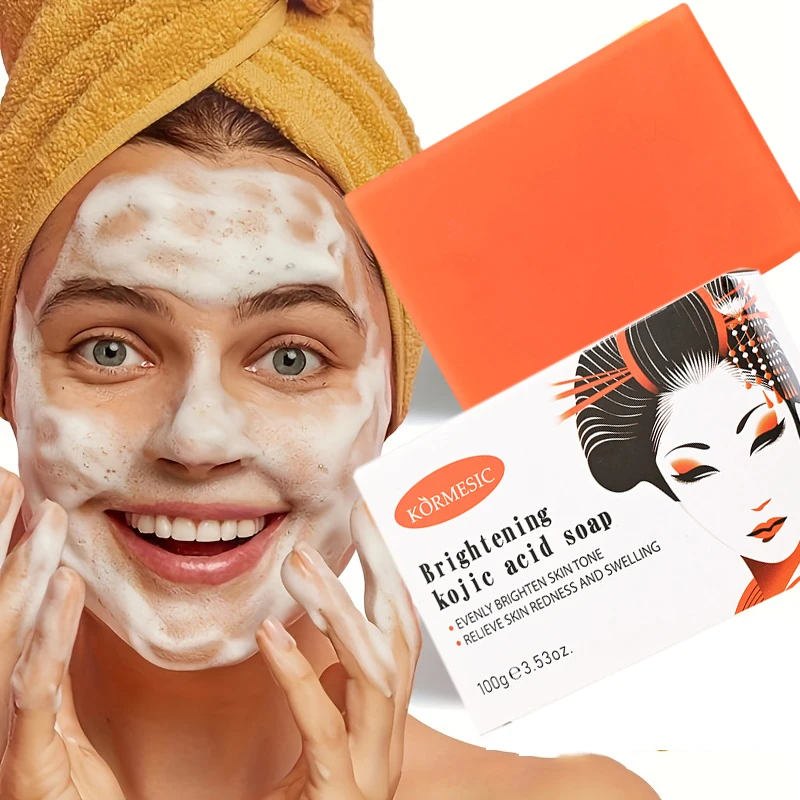 حمض الكوجيك تبييض الصابون اليدوية سطع العناية بالبشرة التنظيف العميق ترطيب البقع النظيفة يحسن بشرة مملة الوجه الجسم الأيدي