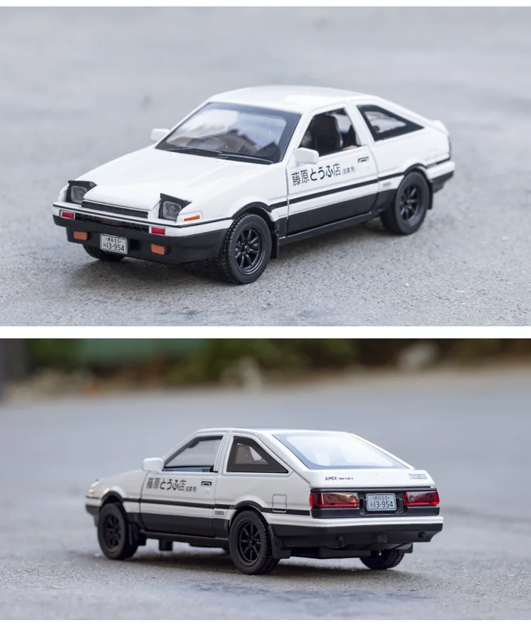 1:32 Initial D AE86 Alloy Car Models Toys Metal Diecast Initial D Exquisite Workmanship Car With Pull Back Toys For Kids Gifts