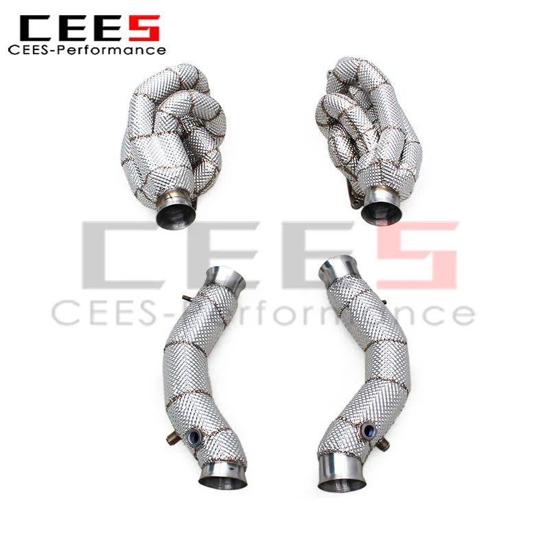 Tubo de bajada del colector de escape CEES para Lamborghini Gallardo 5.0L 2004-2007 cabezal de flujo libre de escape de acero inoxidable
