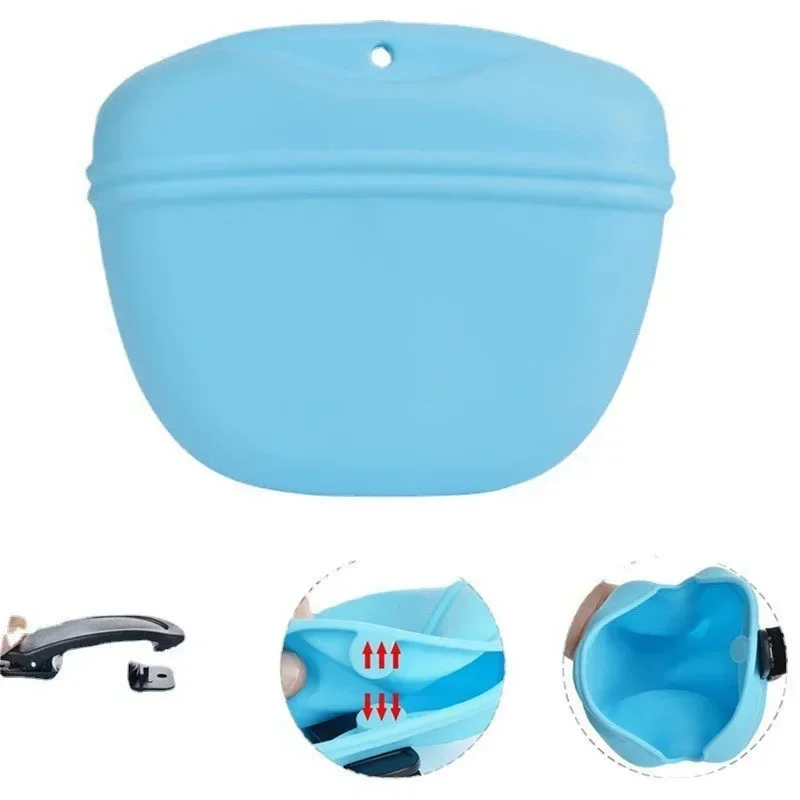 Silicone Dog Treat Bag Pet Portable Dog Training Waist Bag Outdoor Feeder Puppy Snack Pouch Food Reward Storage Bag Pet Supplies