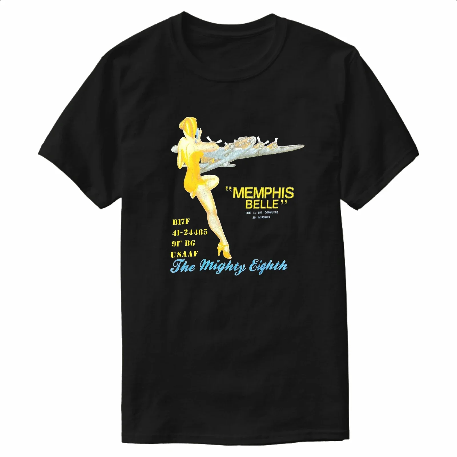 

Vintage 90s Memphis Belle USAF B-17 Flying Fortress Bomber T-Shirt New 100% Cotton O-Neck Short Sleeve Casual Mens T-shirt