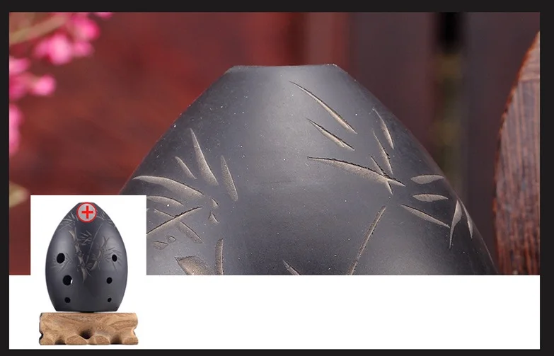 8 Holes Ocarina Black Clay Xun Musical Instrument For Children Beginner Gift #20/1