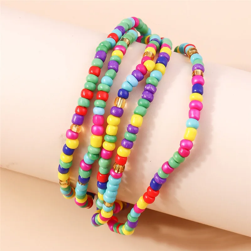 Böhmisches handgefertigtes Perlenarmband für Frauen, Sommer, mehrschichtig, bunte Perlen, Kette, Armreifen, Mädchen, Boho-Schmuck, Großhandel in großen Mengen – Detail 15