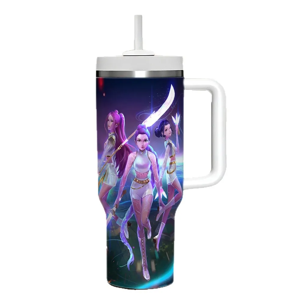 K-pop Demon Hunters Thermos Cup Kids Anime Rumi Mira Zoey Unisex Vacuum Cup Water Bottle Office Coffee Mug Gift for Boys Girls - Image 5