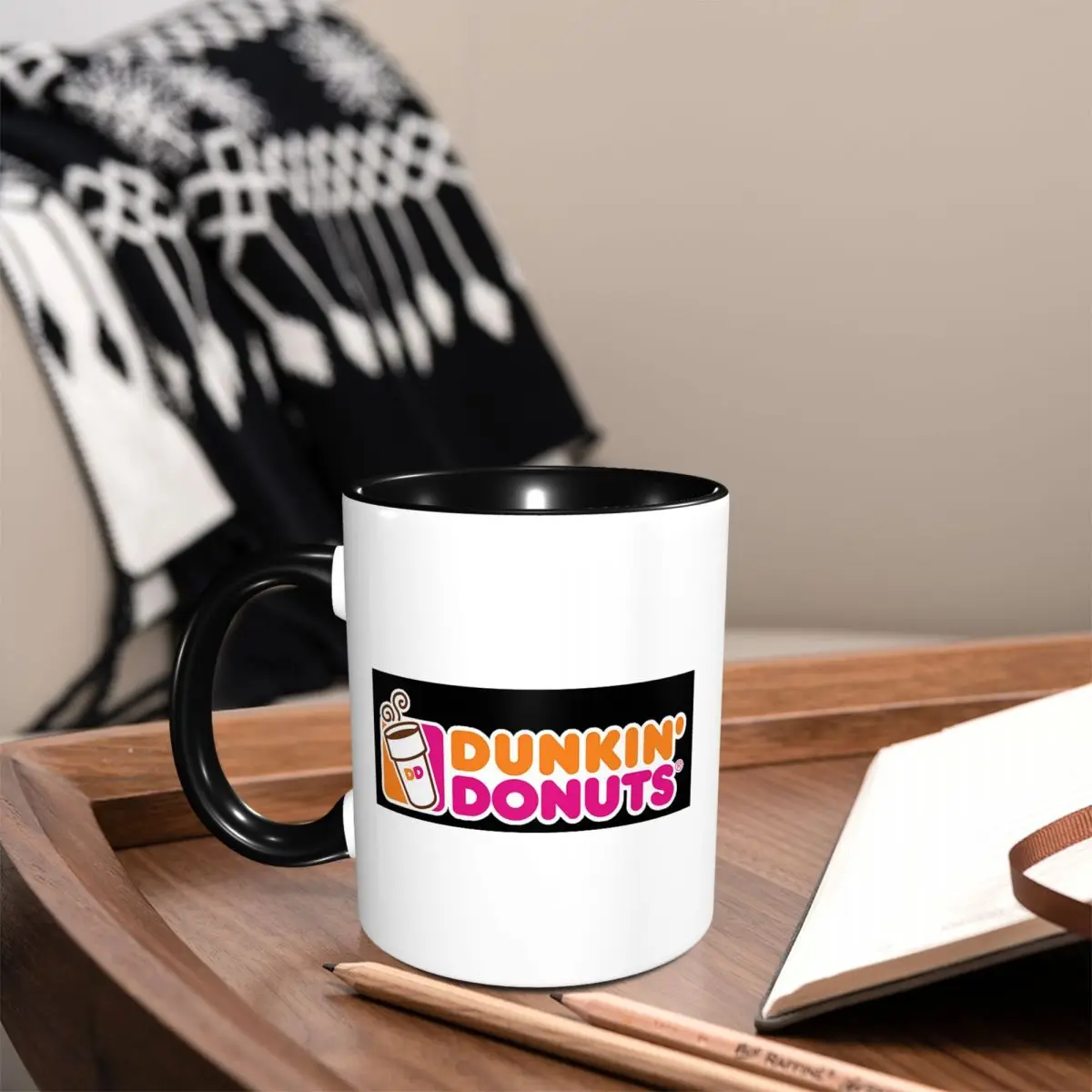 Dunkin Donuts Mug Funny Ceramic Coffee Cups Tea Mugs Milk Cup Drinkware Gift for Friends view 4