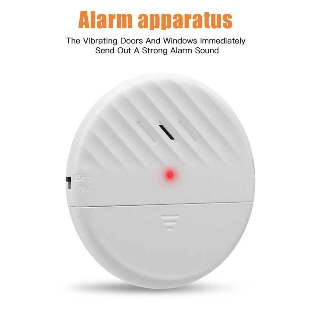 Door And Window Alarm Home Hotel Device Vending Machine Anti-Theft Alarm Ultra-Thin 125dB Vibration Sensing Alarm