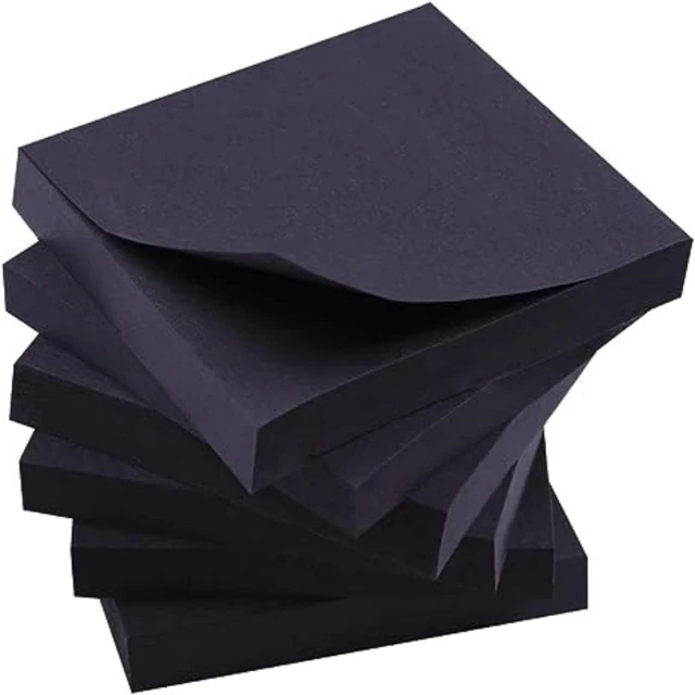300 Sheets Black Self-Stick Memo Writing Pad, 6 Pads Message Notes Leaving Sticky Notes 300 Sheets Black Self-Stick Memo Writing Pad, 6 Pads Message Notes Leaving Sticky Notes