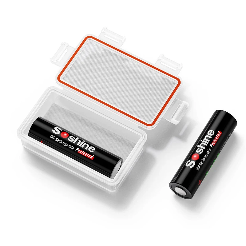 18650 Waterproof Battery Case 2 Slots With Clip White Hard Plastic Battery Storage Holder Container Waterproof Boxes