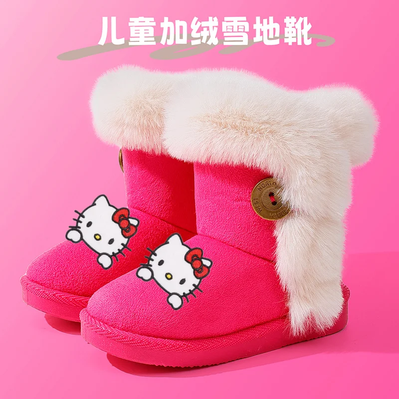 

Hello kitty Baby Toddler Shoes kids Casual Shoes Cotton Boots Boy Girl Soft Sole Skid-proof Warm Velvet Thickened Cotton Boots