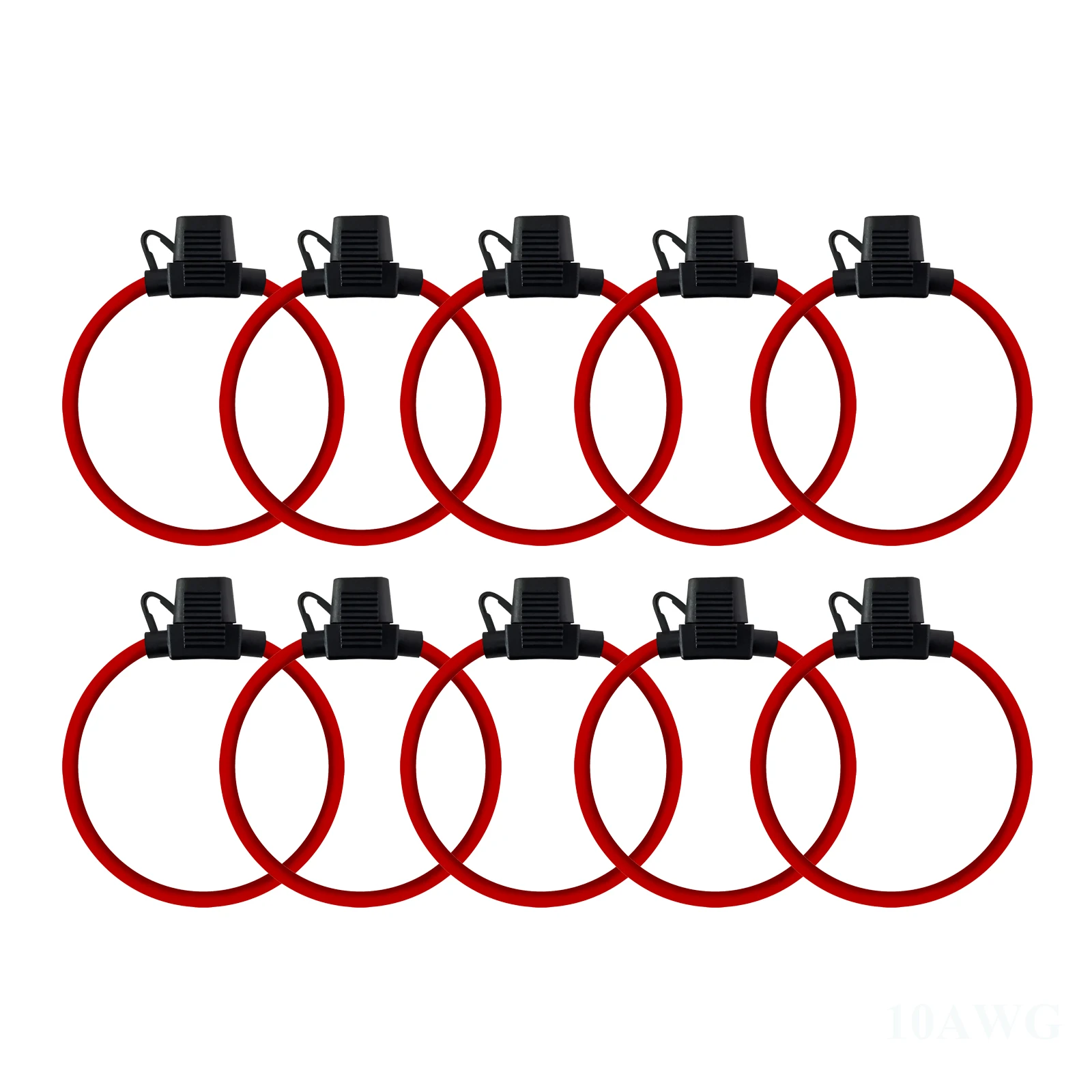 5/10Pcs 12V Waterproof Inline Fuse Holder 12AWG/14AWG/16AWG Cable for Mini Blade Fuse 3A 5A 10A 15A 20A 30A 40A Car Fuse ATM APM