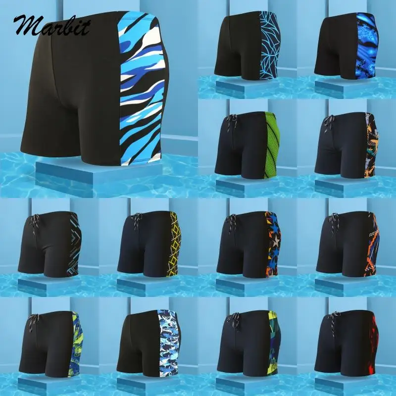 

1Pc Summer Men Swimwear Swimsuit Mens Swim Shorts Bathing Suit Swimming Pool Trunks Beach Briefs Flame Boxer