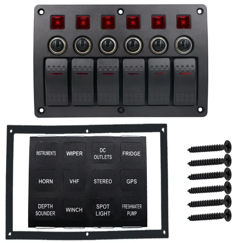 Modified 6-bit combination control switch with 15A current overload protector c