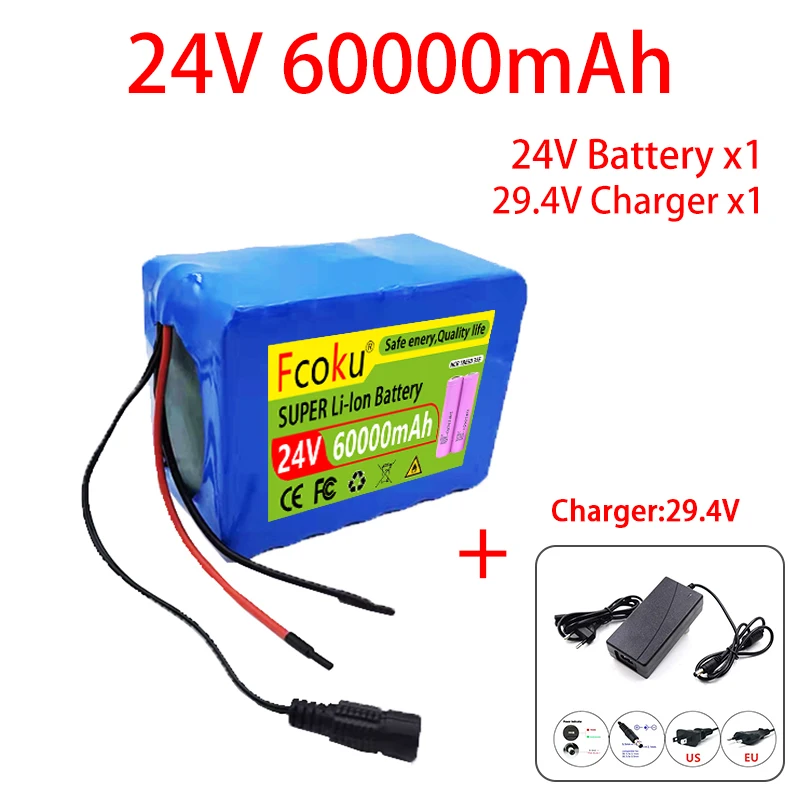 

24V 60Ah 7S5P 18650 Li-ion Battery Pack 29.4V 60000mAh Electric Bicycle Moped /Electric/Lithium Ion Battery Pack+ 2A Charger