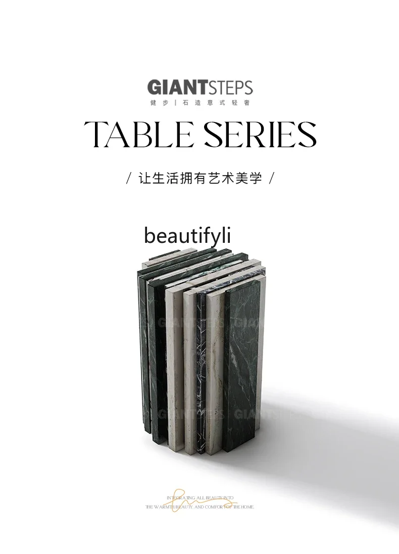 D178 Marble Side Table Sofa Light Luxury Home Minimalist Living Room Creative Design Small Furniture New Model