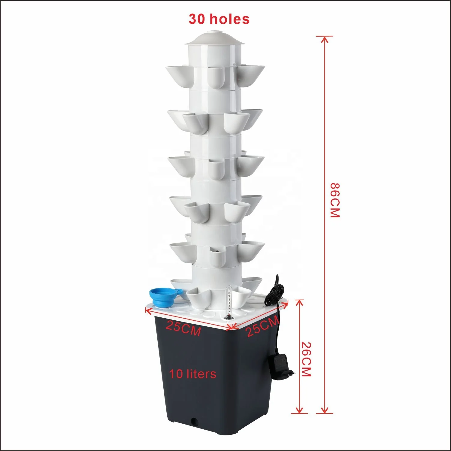 30 Holes Hydroponic Tower Vertical Farming System for Lettuce Mint Aeroponic Tower Garden Vertical Hydroponic Column System