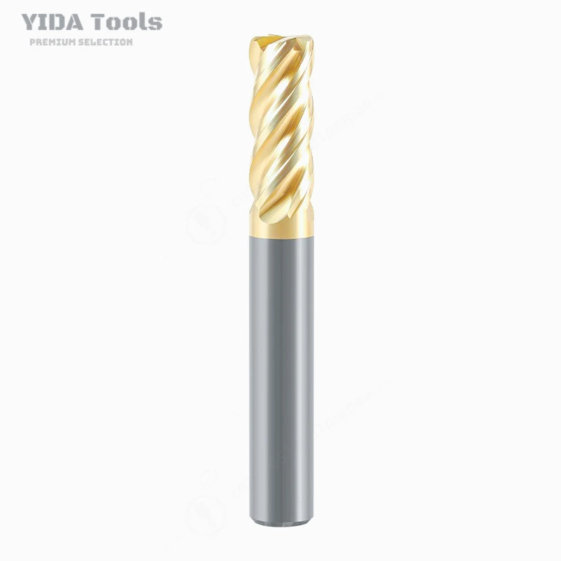 1.5R0.2*4*50L 4 Flutes Solid Carbide 70 Degree Bull Nose End Mill High Hardness Metal Precision CNC Milling Cutter