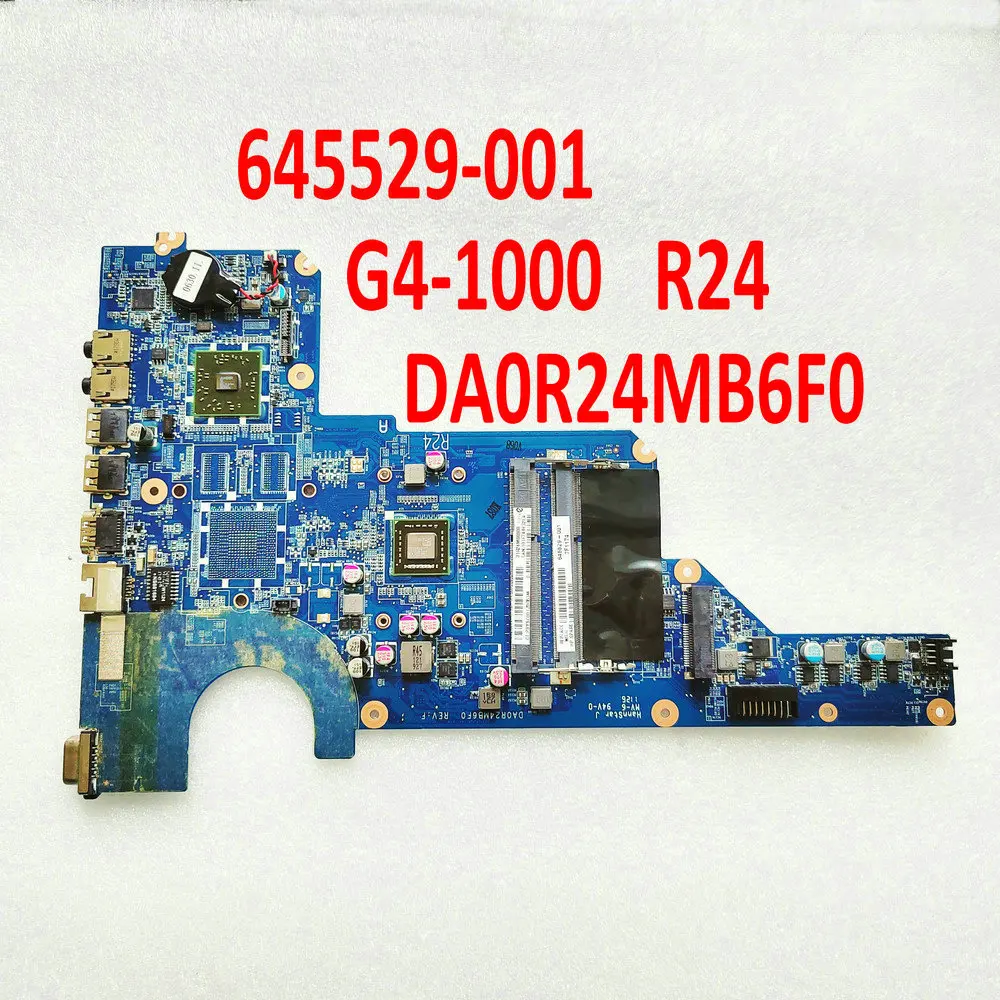 

645529 -001 для HP Pavilion G4 G6 G4-1107NR G4-1118BR G4-1191LA G4-1177LA G4-1111BR ноутбук DA0R24MB6F0 материнская плата