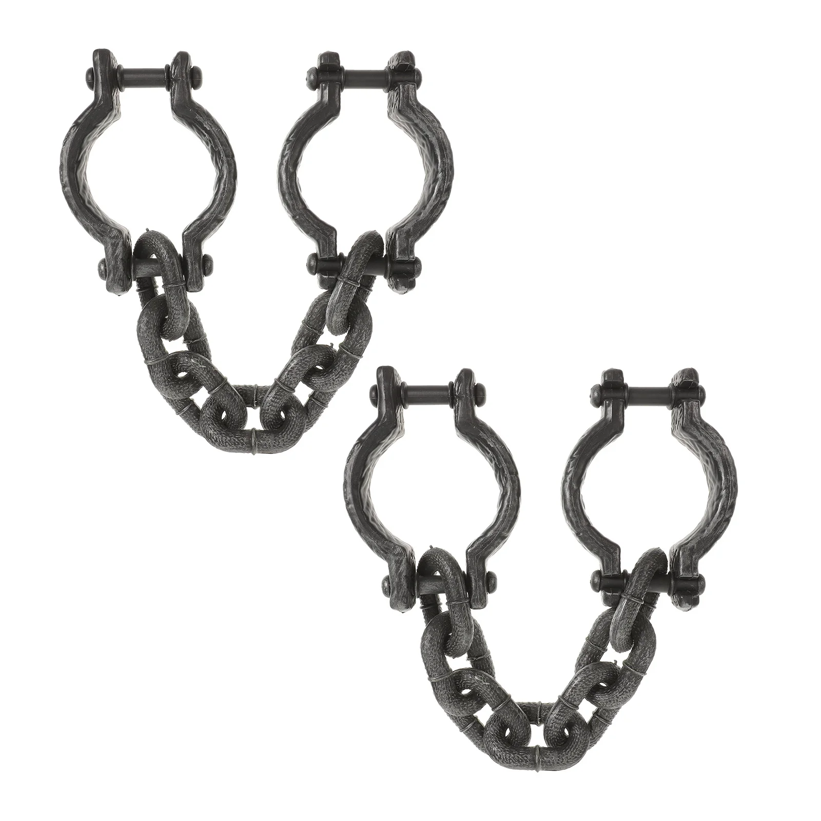 2 قطعة سلاسل زينة الهالوين وصلات سلسلة بلاستيكية خفيفة الوزن للمنزل المسكون زي السجن دعائم تنكرية مزيفة #5