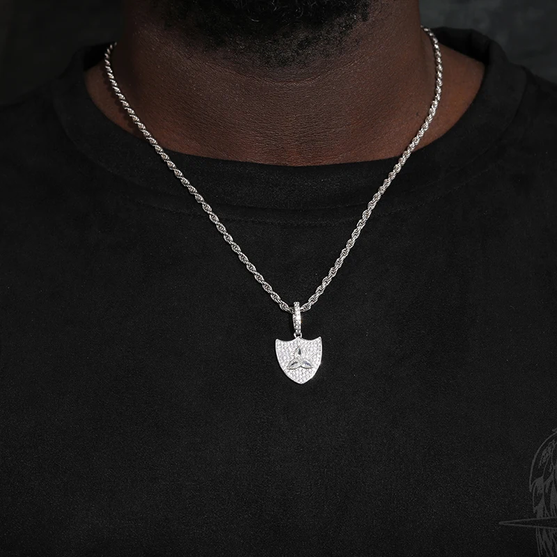 Original 925 Sterling Sliver Custom Pendant Necklace for Women Man Lucky Leaf Full Moissanite Chain Fine Jewelry Gifts Wholesale