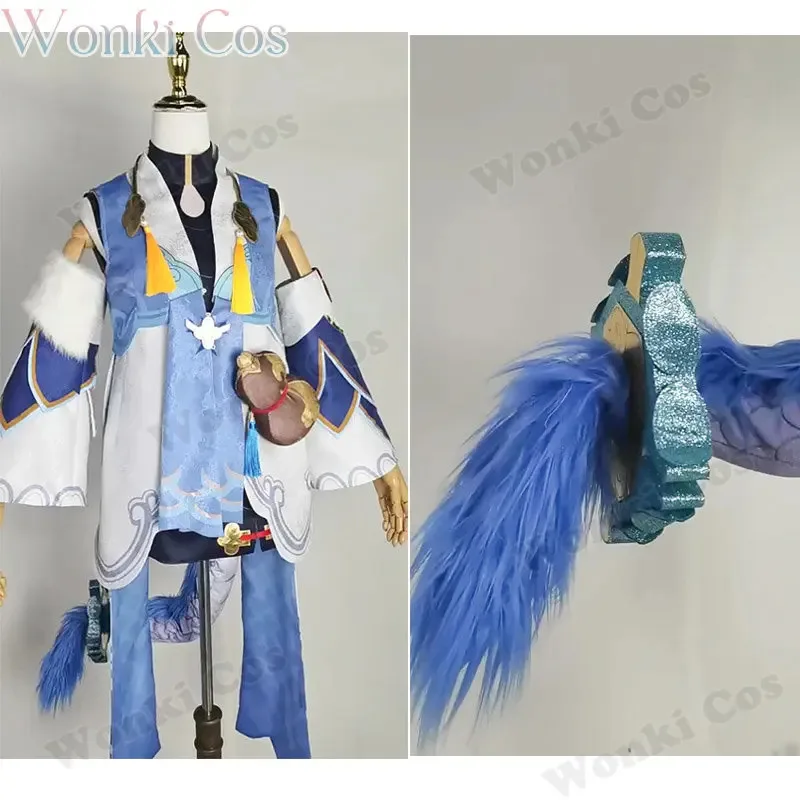 Bailu cosplay costume wig star rail Bai Lu cosplay costumes full set girl Carnival costumes with tail