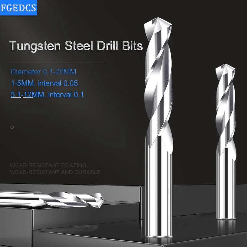 Vhm Twist Boren Cnc Wolfraam Boor 1-20Mm Metalen Werken Bit Voor Rvs Frezen cutter Gereedschap HRC58