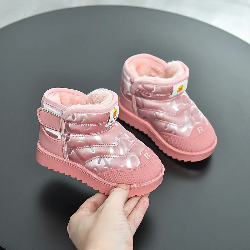 Autumn Winter Baby Girls Boys Snow Boots Children Warm Plush Boots Waterproof Windproof Kids Cotton Shoes Infant Toddler Boots