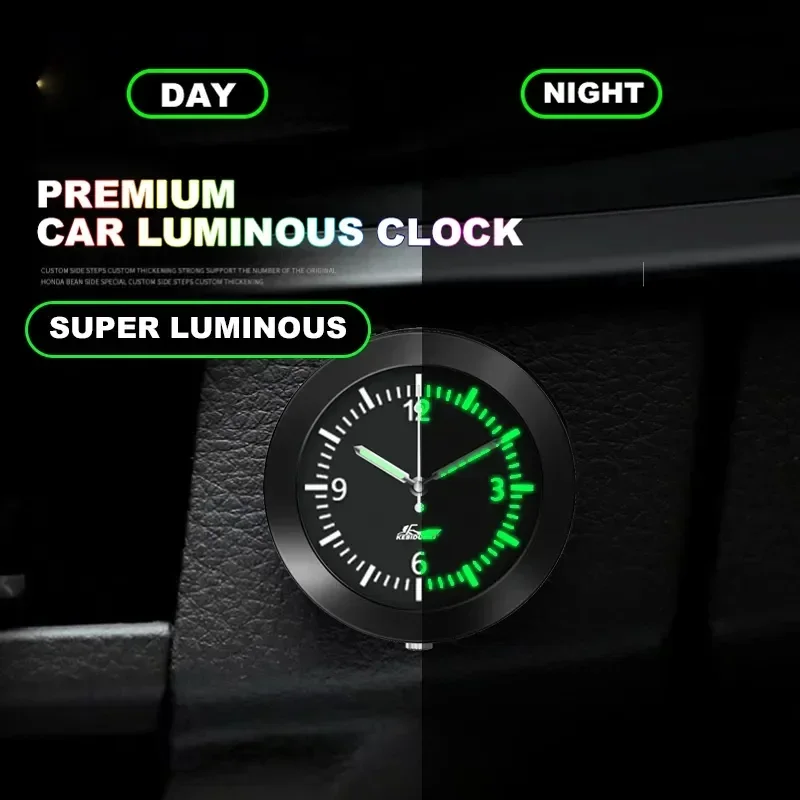 New Mechanics Car Quartz Clocks Luminous Automobiles Internal Stick-On Mini Digital Watch Universal Auto Ornament CarAccessories