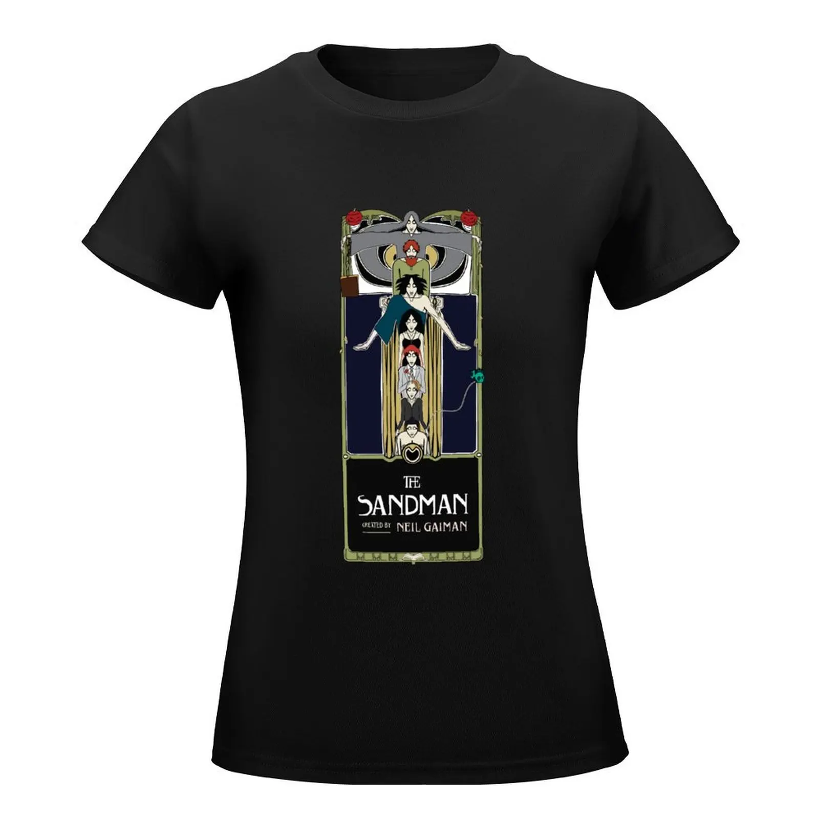 The Sandman Homage, Art Nouveau Glasgow School style T-Shirt summer tops anime clothes Women's clothing